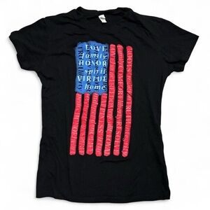 Tultex Patriotic Word Flag Graphic Tee | Size XL
